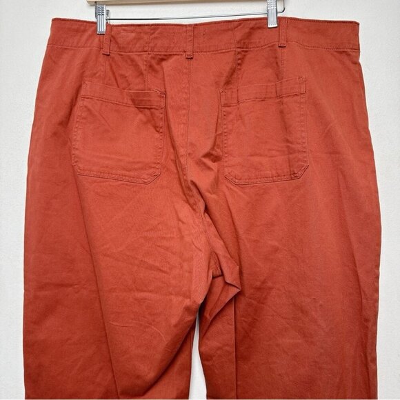 Bagatelle Womens 3X Rust Orange Twill Patch Pocket Cropped Pants - Picture 11 of 13